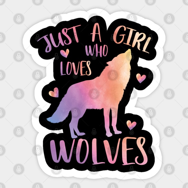 Just a girl who loves wolves Sticker by PrettyPittieShop